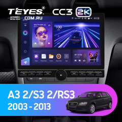 Штатная магнитола Teyes CC3 2K 6/128 Audi A3 2 8P (2003-2013) (13" с кнопками)
