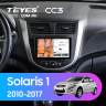 Штатная магнитола Teyes CC3 4/32 Hyundai Solaris 1 (2010-2016) F4 (черно-серый)