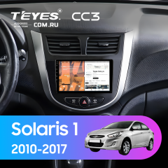 Штатная магнитола Teyes CC3 4/32 Hyundai Solaris 1 (2010-2016) F4 (черно-серый)