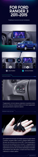 Штатная магнитола Teyes CC3 6/128 Ford Ranger 3 (2011-2015) F1