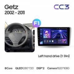 Штатная магнитола Teyes CC3 4/64 Hyundai Getz 1 (2002-2011) F1