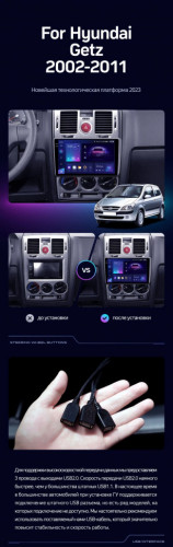 Штатная магнитола Teyes CC3 4/64 Hyundai Getz 1 (2002-2011) F1