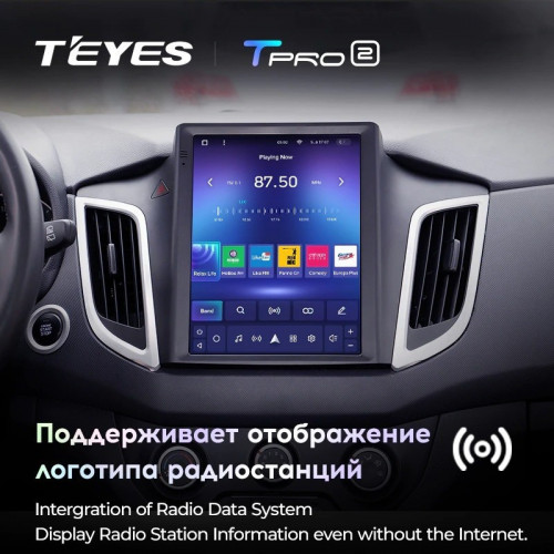 Штатная магнитола Tesla style Teyes TPRO 2 4/32 Hyundai Creta (2015-2019)