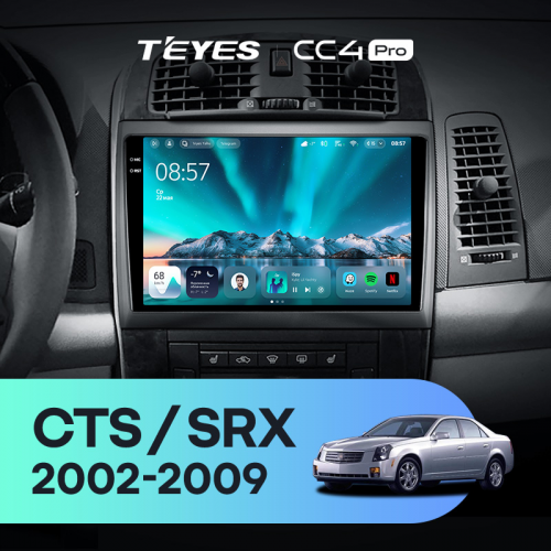 Штатная магнитола Teyes CC4 Pro 12/256 Cadillac SRX (2003-2009)