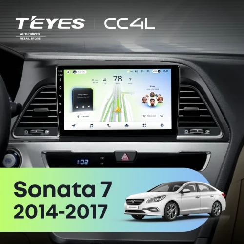 Штатная магнитола Teyes CC4L 6/64 с DTS Hyundai Sonata 7 LF (2014-2017)