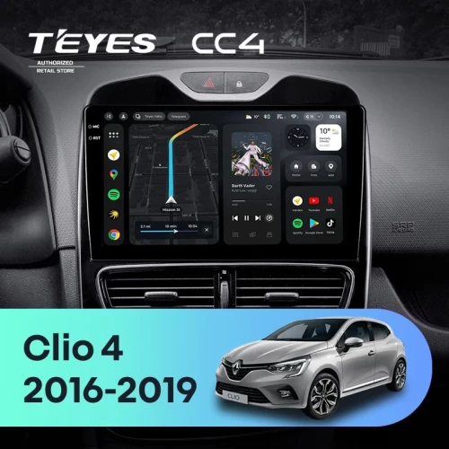 Штатная магнитола Teyes CC4 6/64 Renault Clio 4 BH98 KH98 (2016-2019)