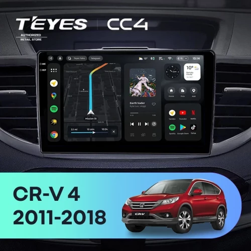 Штатная магнитола Teyes CC4 6/64 Honda CR-V 4 RM RE (2011-2018) Тип-C