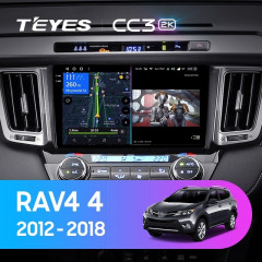 Штатная магнитола Teyes CC3 2K 6/128 Toyota RAV4 4 XA40 5 XA50 (2012-2018) Правый руль