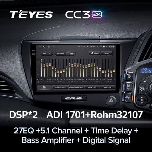 Штатная магнитола Teyes CC3 2K 4/64 Honda CR-Z 1 (2010-2016) Правый руль