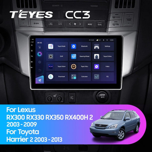 Штатная магнитола Teyes CC3 6/128 Toyota Harrier (2003-2009)