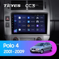 Штатная магнитола Teyes CC3 6/128 Volkswagen Polo Mk4 (2001-2009) F2