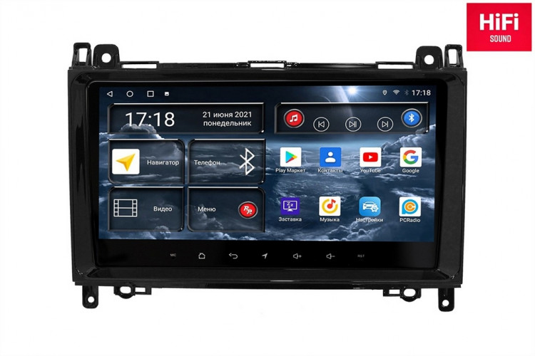 Штатная магнитола Redpower 75168G Mercedes-Benz ML-GL X164 (01.2006-08.2012) (чёрный глянец)