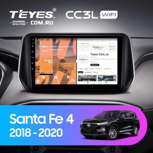 Штатная магнитола Teyes CC3L WiFi 2/32 Hyundai Santa Fe 4 (2018-2020)