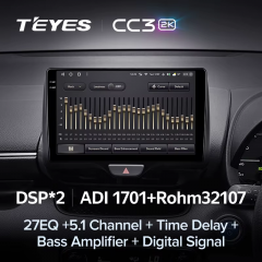 Штатная магнитола Teyes CC3 2K 6/128 Toyota Yaris (2020-2023) Правый руль