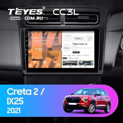 Штатная магнитола Teyes CC3L 4/32 Hyundai Creta 2 2021+ (глянец) F2