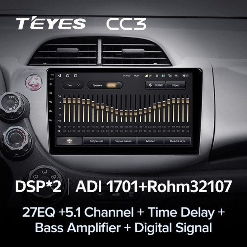 Штатная магнитола Teyes CC3 4/64 Honda Jazz 2 (2007-2014)