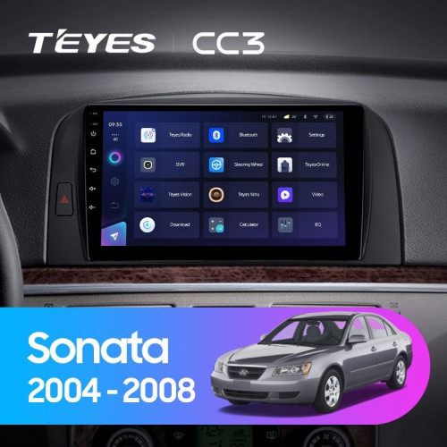 Штатная магнитола Teyes CC3 6/128 Hyundai Sonata NF (2004-2008)