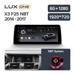 Штатная магнитола Teyes LUX ONE 6/128 BMW X3 F25 (NBT) (2014-2017)