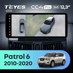 Штатная магнитола Teyes CC4 Pro 12.3" 360 12/256 Nissan Patrol 6 Y62 (2010-2020)