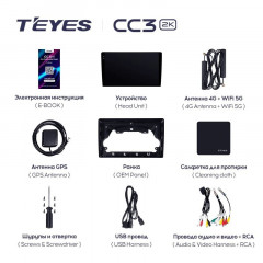 Штатная магнитола Teyes CC3 2K 4/32 Ford Transit 350 (2020-2021)