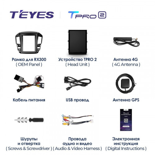 Штатная магнитола Tesla style Teyes TPRO 2 4/32 Lexus RX300 XU10 (1997-2003)