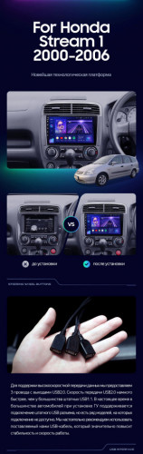 Штатная магнитола Teyes CC3 4/64 Honda Stream 1 (2000-2006)