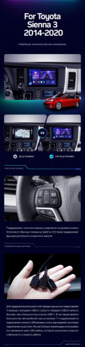 Штатная магнитола Teyes CC3 6/128 Toyota Sienna 3 XL30 (2014-2020)