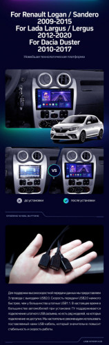 Штатная магнитола Teyes CC3 2K 6/128 Renault Logan 1 (2010-2015)