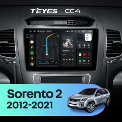 Штатная магнитола Teyes CC4 8/128 Kia Sorento 2 II XM (2012-2021) F1