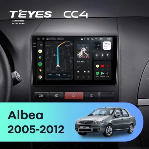 Штатная магнитола Teyes CC4 8/128 Fiat Albea (2005-2012)