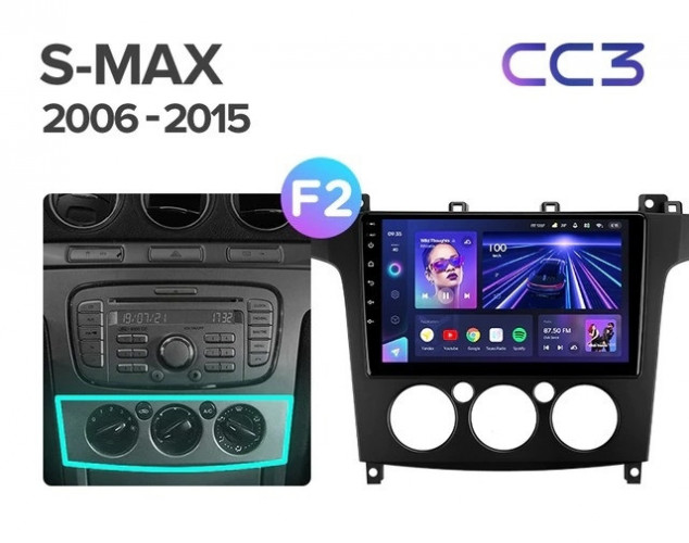 Штатная магнитола Teyes CC3 4/64 Ford S-MAX (2006-2015) F2