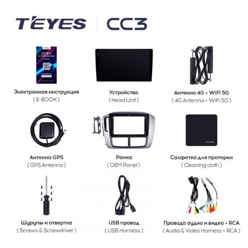 Штатная магнитола Teyes CC3L 4/64 Honda Pilot 1 (2005-2008)