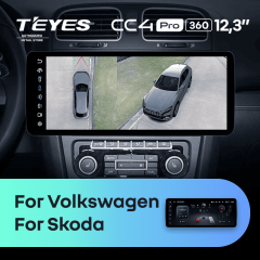 Штатная магнитола Teyes CC4 Pro 12.3" 360 12/256 Volkswagen Bora (2008-2012)