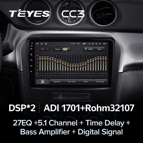 Штатная магнитола Teyes CC3 4/64 Suzuki Vitara 2 (2014-2018)