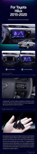 Штатная магнитола Teyes CC3 6/128 Toyota Hilux Pick Up (2015-2020)