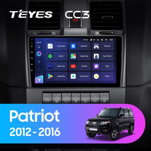 Штатная магнитола Teyes CC3 6/128 UAZ Patriot (2012-2016)