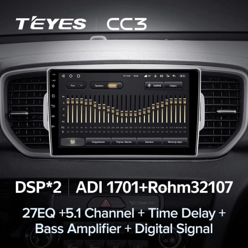 Штатная магнитола Teyes CC3 6/128 Kia Sportage 4 QL (2016-2018) Тип-B