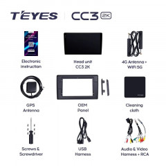 Штатная магнитола Teyes CC3 2K 4/64 Toyota Coaster (2013-2015)