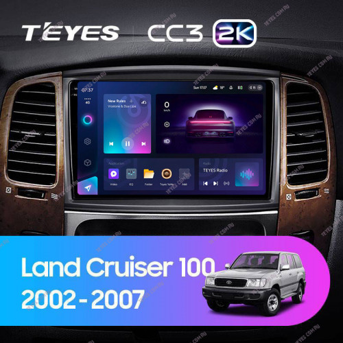 Штатная магнитола Teyes CC3 2K 4/32 Toyota Land Cruiser LC 100 / LC 105 (2002-2007) Тип-A