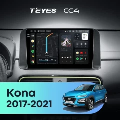 Штатная магнитола Teyes CC4 6/64 Hyundai Kona (2017-2021)