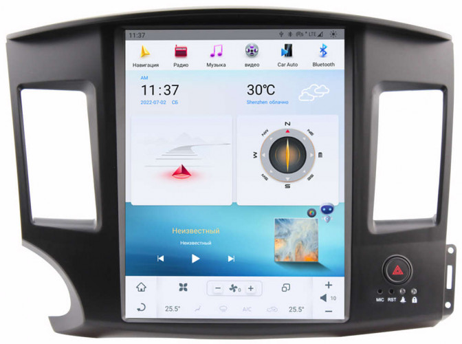 Штатная магнитола Tesla Carmedia ZF-1259-Q6 Mitsubishi Lancer X 2007-2013