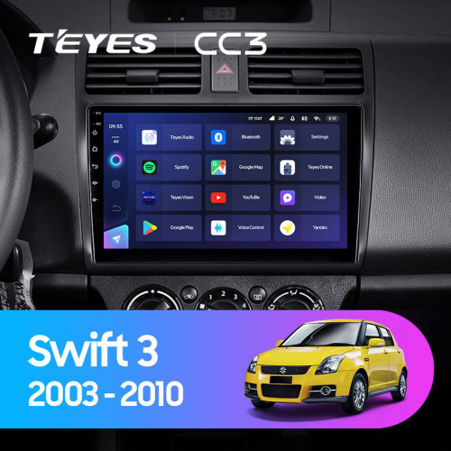 Штатная магнитола Teyes CC3 4/32 Suzuki Swift 3 (2003-2010)