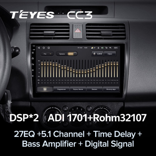 Штатная магнитола Teyes CC3 4/32 Suzuki Swift 3 (2003-2010)