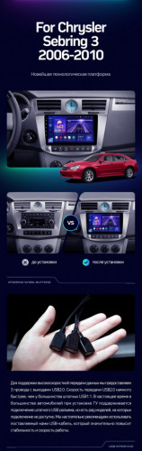 Штатная магнитола Teyes CC3 2K 4/64 Chrysler Sebring 3 JS (2006-2010)