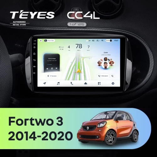 Штатная магнитола Teyes CC4L 6/64 Mercedes-Benz Smart Fortwo 3 C453 A453 W453 (2014-2020)