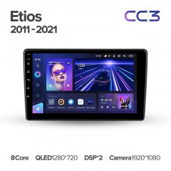 Штатная магнитола Teyes CC3 6/128 Toyota Etios (2011-2021)