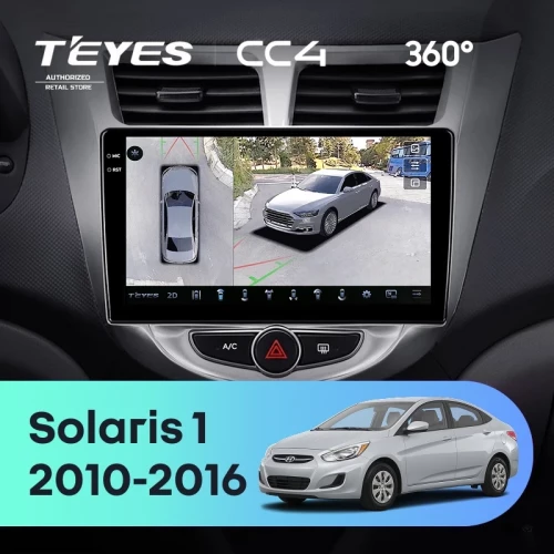 Штатная магнитола Teyes CC4 360 8/128 Hyundai Solaris 1 (2010-2016) F1