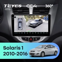 Штатная магнитола Teyes CC4 360 8/128 Hyundai Solaris 1 (2010-2016) F1