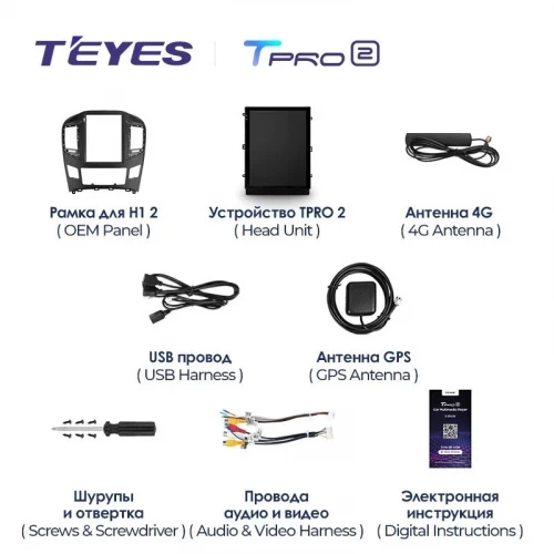 Штатная магнитола Tesla style Teyes TPRO 2 6/128 Hyundai H1 TQ (2015-2021)