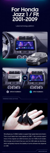 Штатная магнитола Teyes CC3 2K 4/32 Honda Jazz 1 (2001-2009)